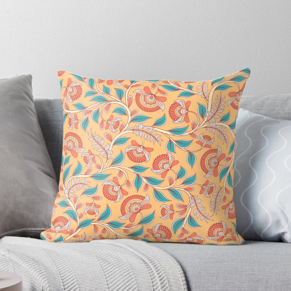 Decorative pillow featuring intricate Islamic art with Arabic calligraphy, Quran-inspired patterns, and elegant arabesque designs.