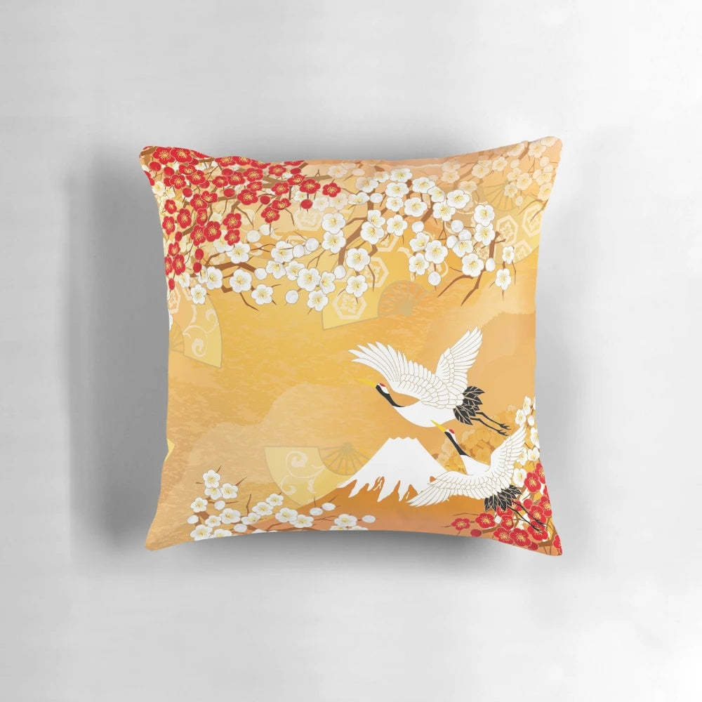 Beautiful Japanese-style kimono pattern decorative throw pillow