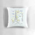 Decorative pillow featuring the iconic artwork of French artist Jean Cocteau
