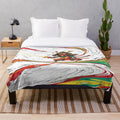 Elegant Samurai Warrior Plush Blanket for Asian Inspired Homes