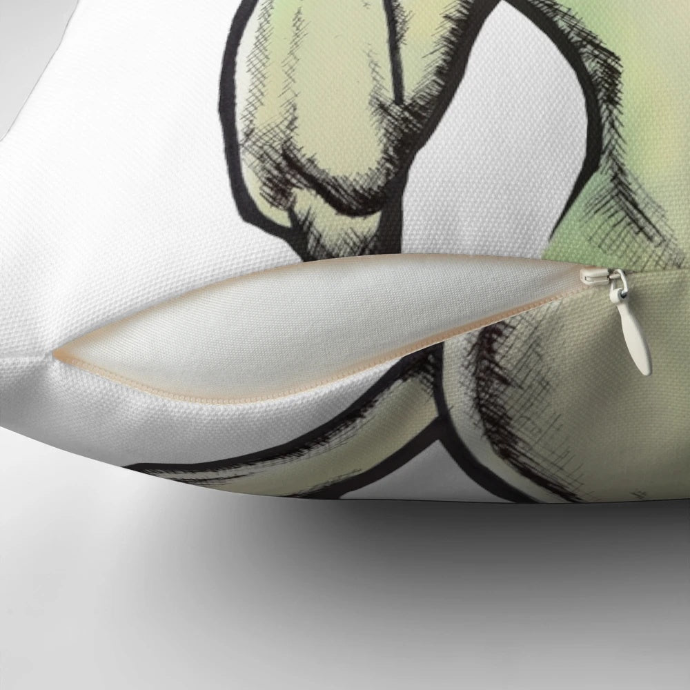 Soft, cuddly alien-themed pillow featuring the character Paul from the popular sci-fi comedy film.