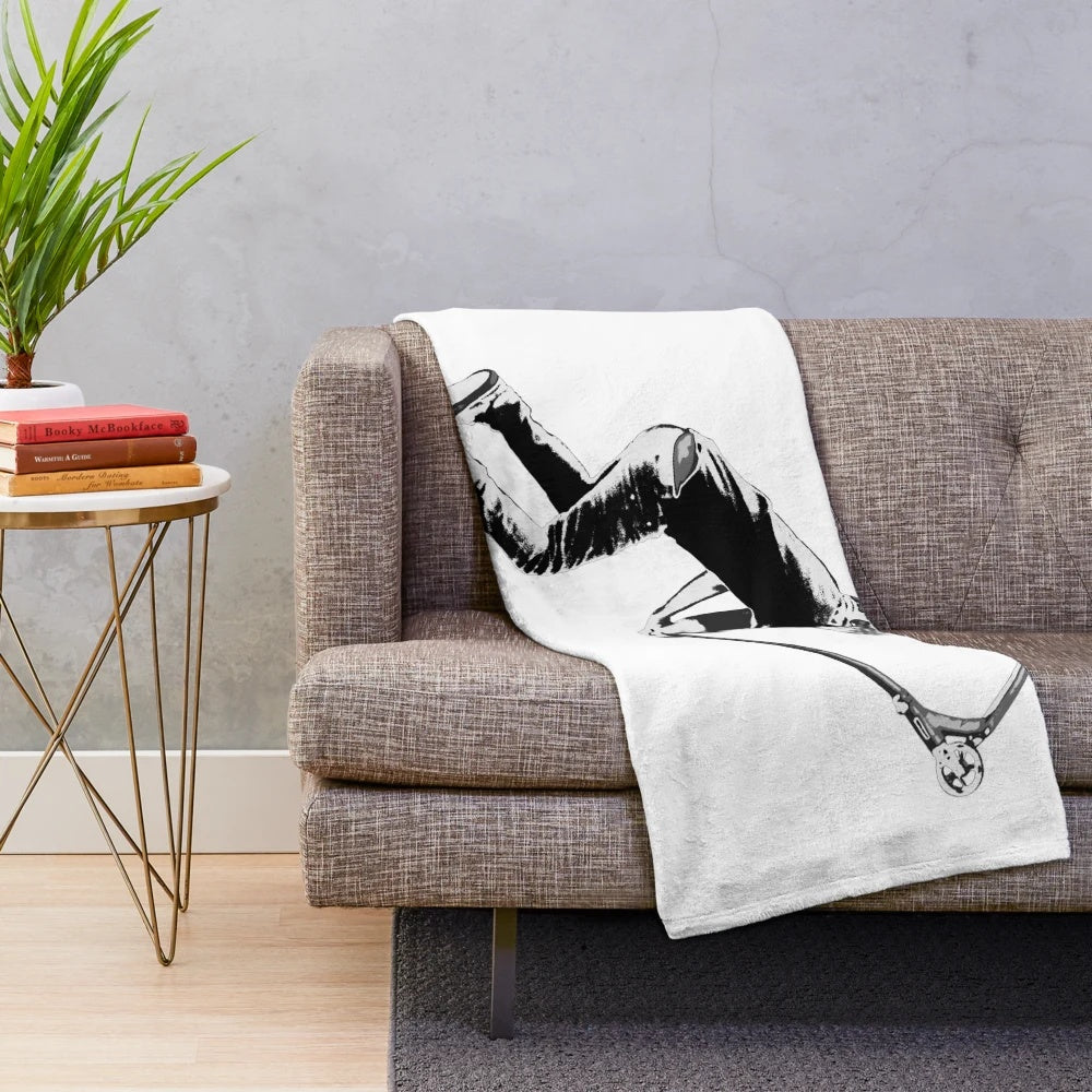 Stunt scooter tricks plush blanket for extreme sports enthusiasts