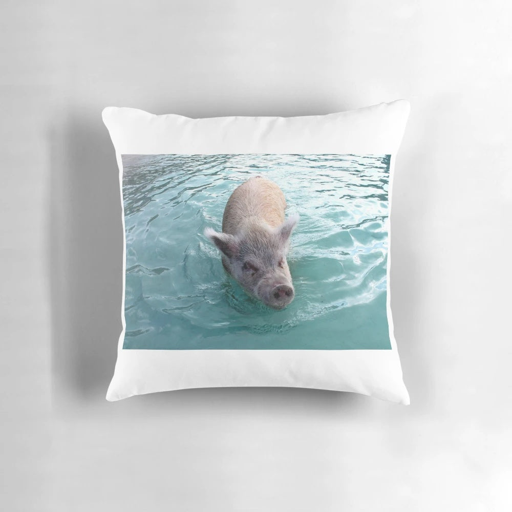 Exuma Pig Decorative Throw Pillow for Couch, Bed or Patio
