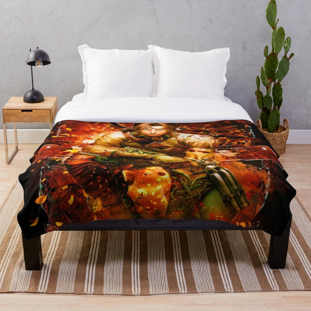 Fable 2 plush blanket featuring iconic fantasy artwork