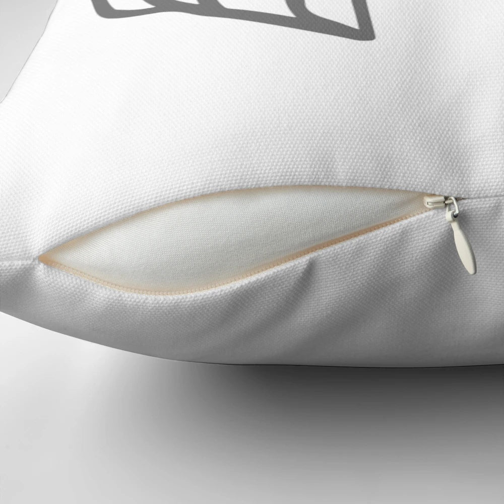 Fairfield University Stags-inspired pillow featuring the school's colors and logo