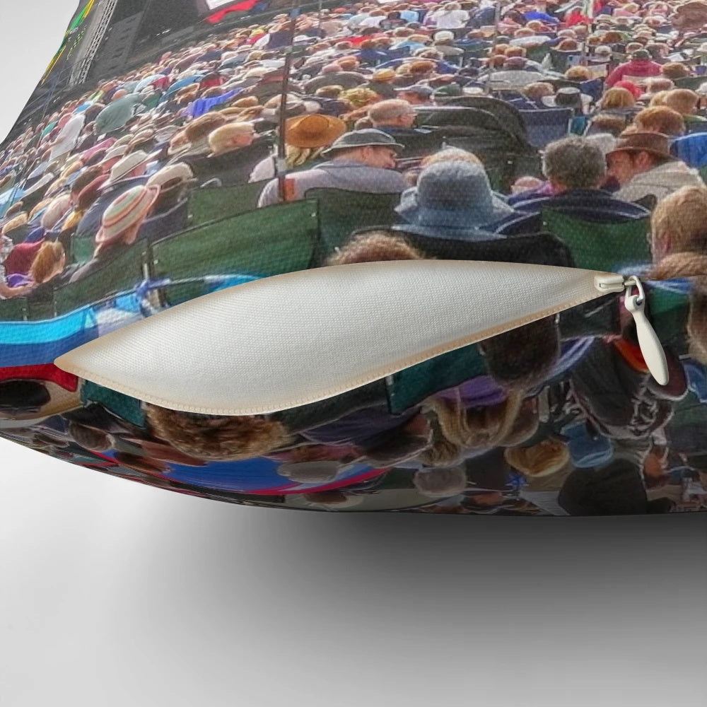 Fairport's Cropredy Convention Music Festival Pillow with Floral Design