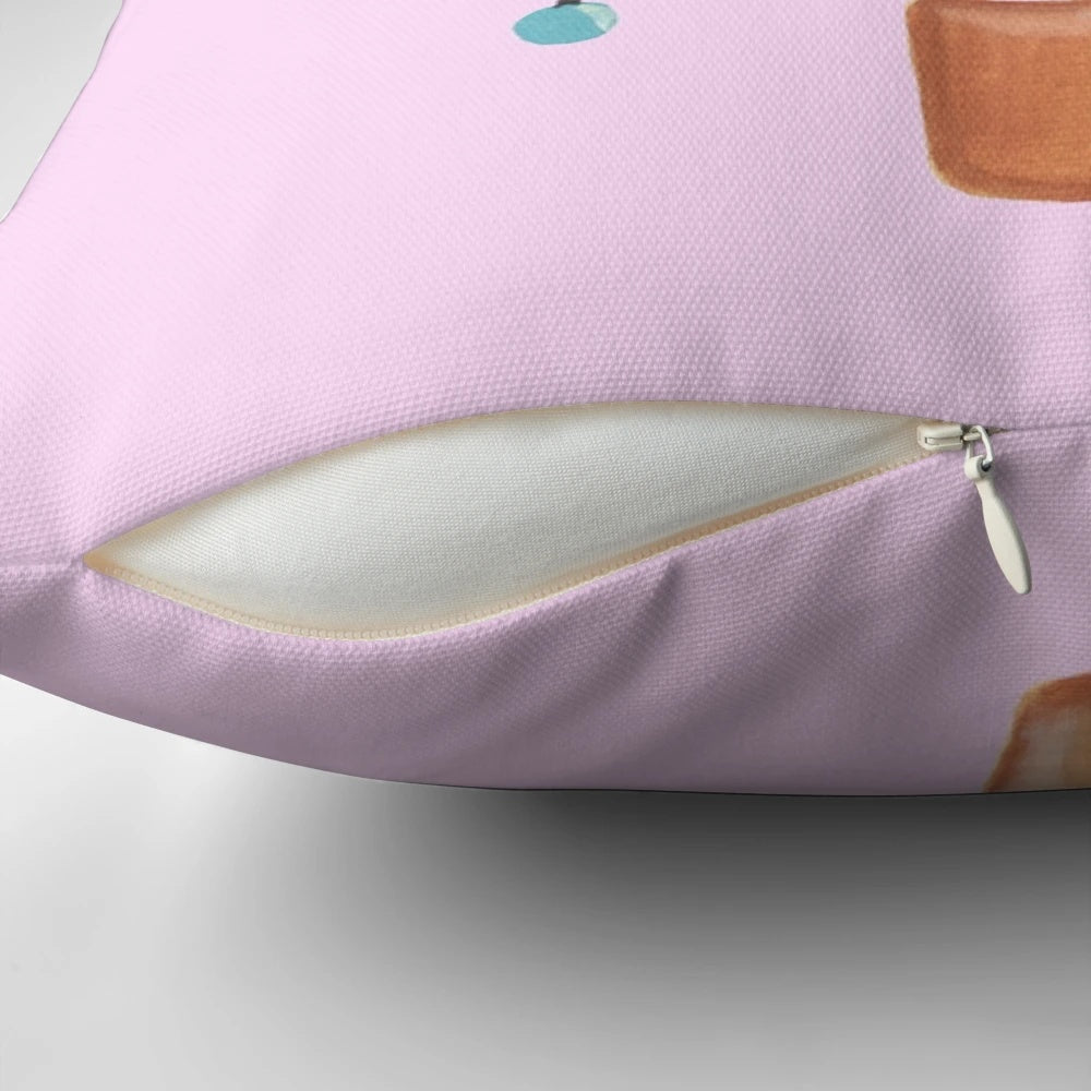 Festive pink pillow with fairy bread design, perfect for Christmas in Australia