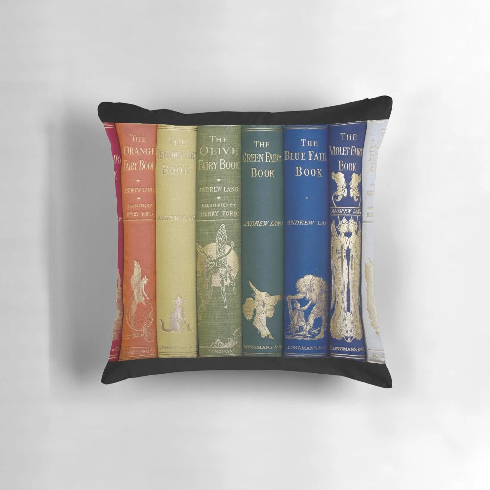 Soft, plush pillow featuring covers of classic children's books like Peter Pan, Anne of Green Gables, and The Wizard of Oz