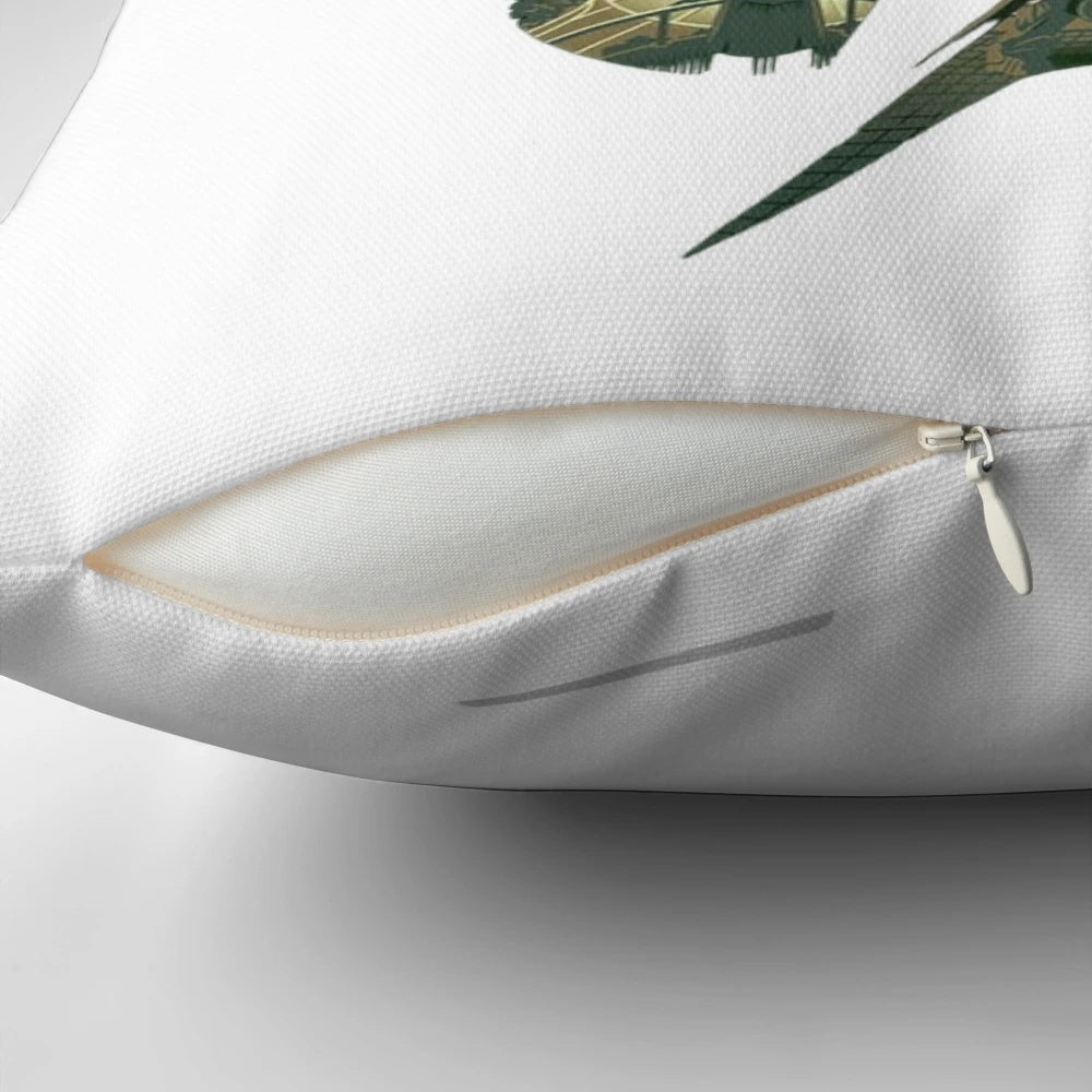 Fallout 4 inspired sticker pillow with iconic Brotherhood of Steel logo
