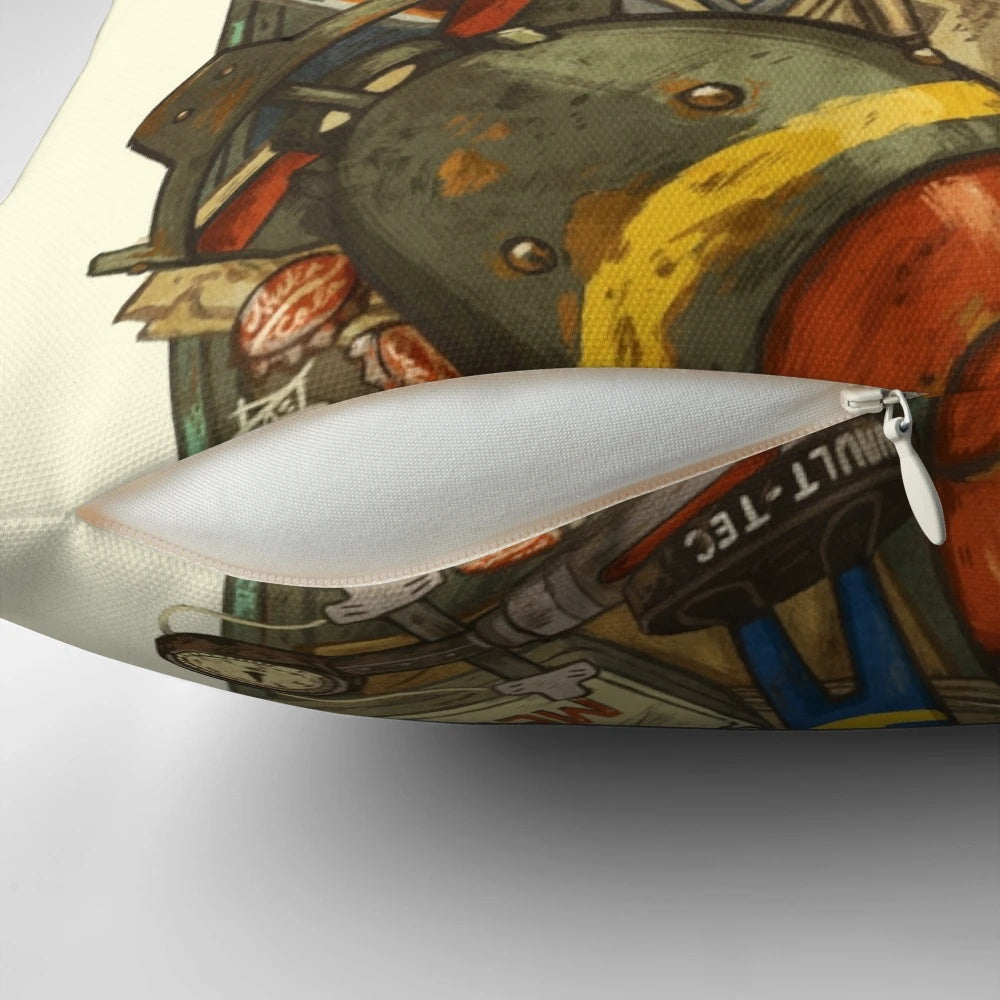 Wasteland Cache Pillow featuring Fallout iconography and design
