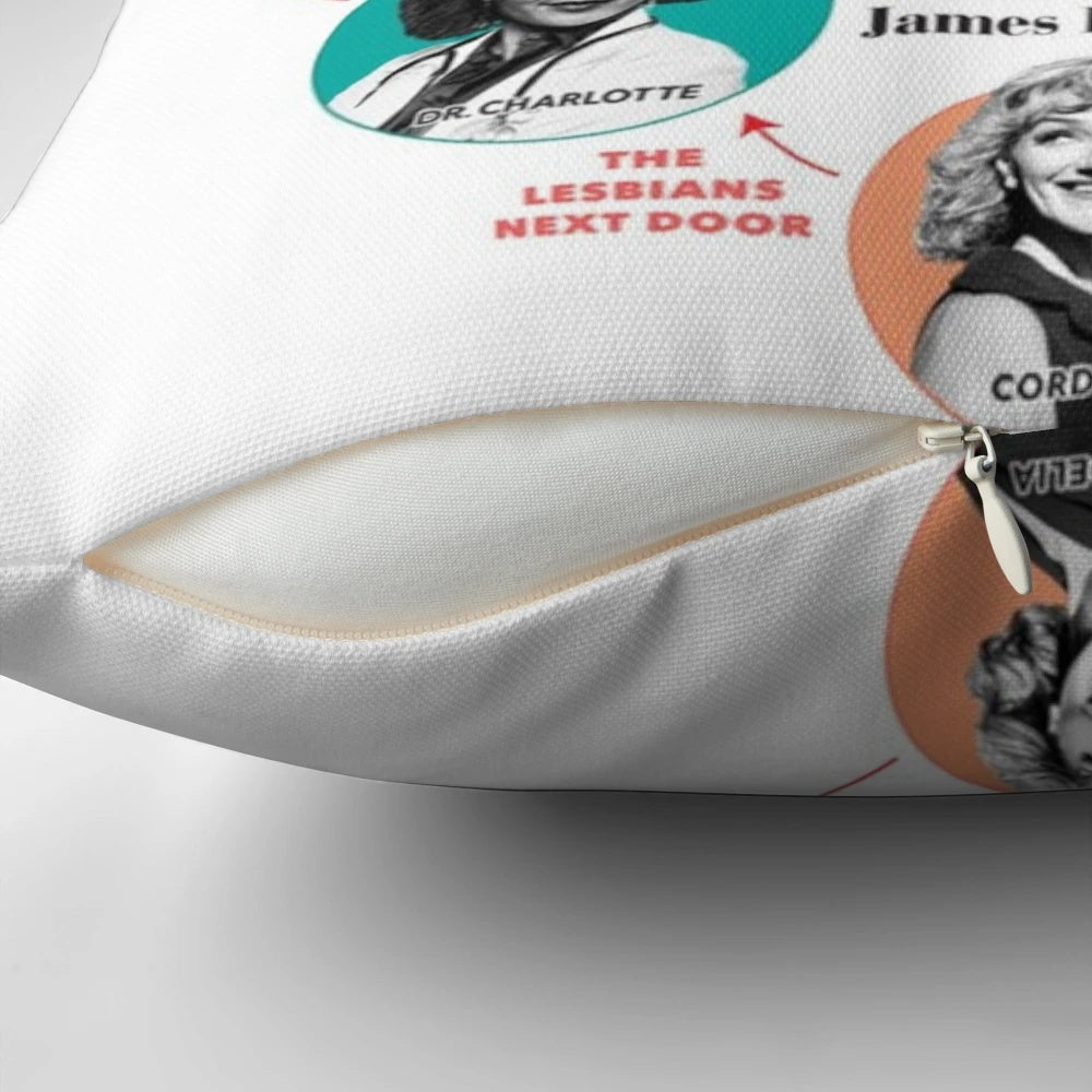 Pillow featuring the 2016 Broadway musical theater poster for Falsettos