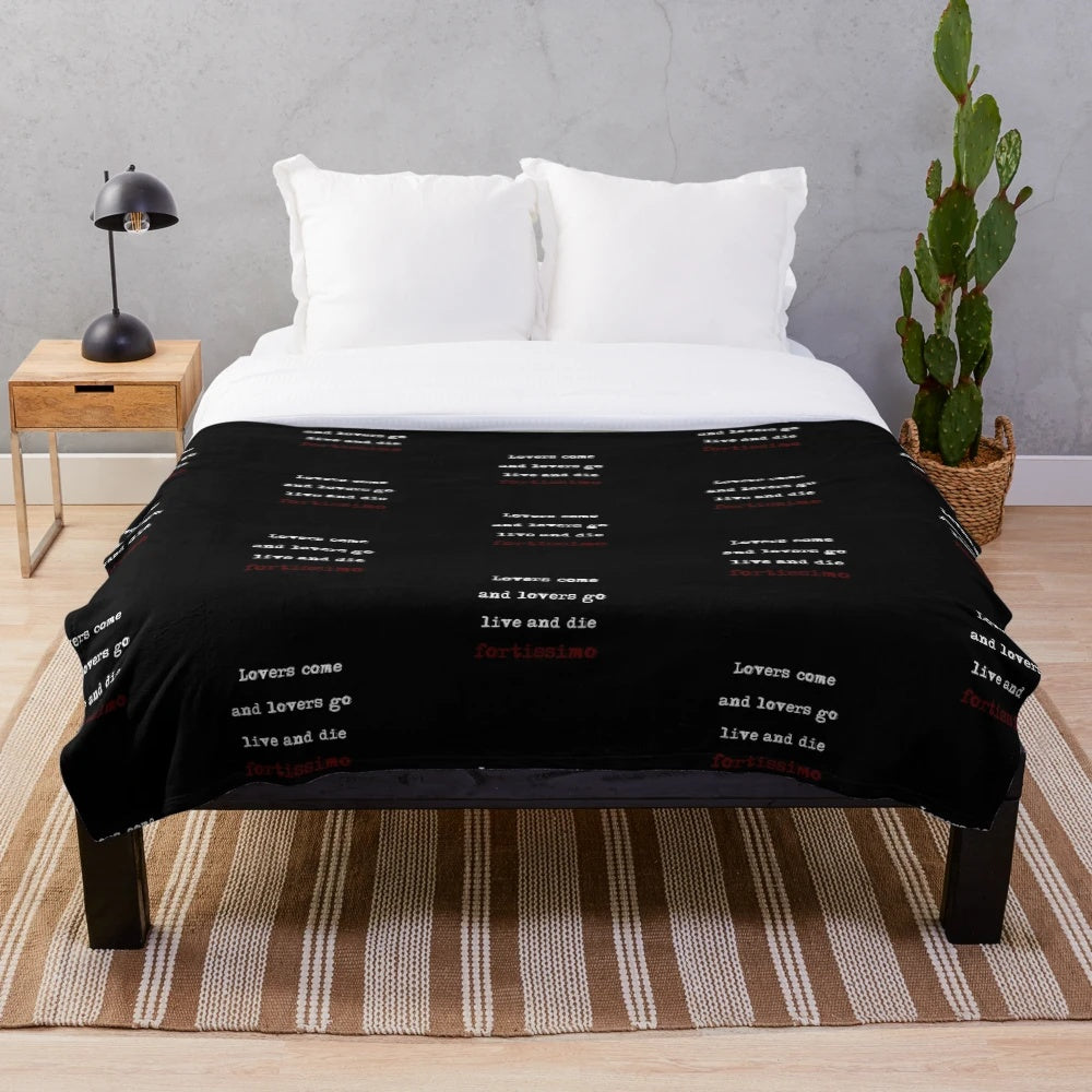 Falsettos musical lyrics inspired plush blanket