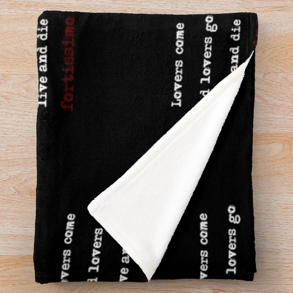 Falsettos musical lyrics inspired plush blanket