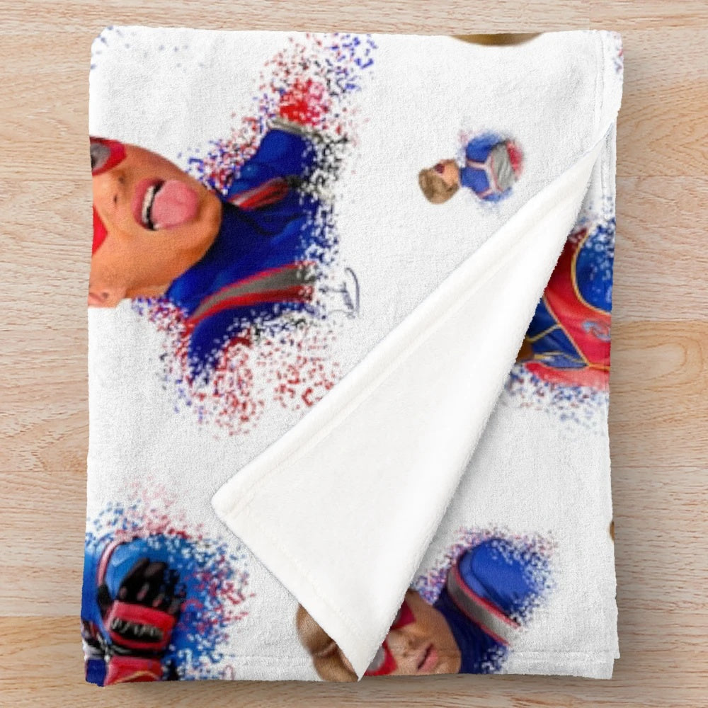 Captain Man and Kid Danger fan art inspired plush blanket