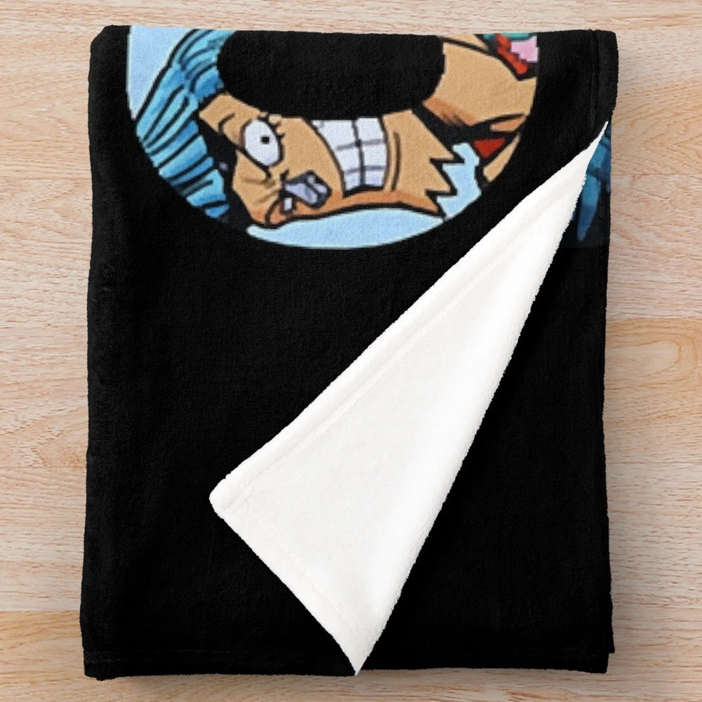 One Piece T-Shirt Plush Blanket with Anime-Inspired Design