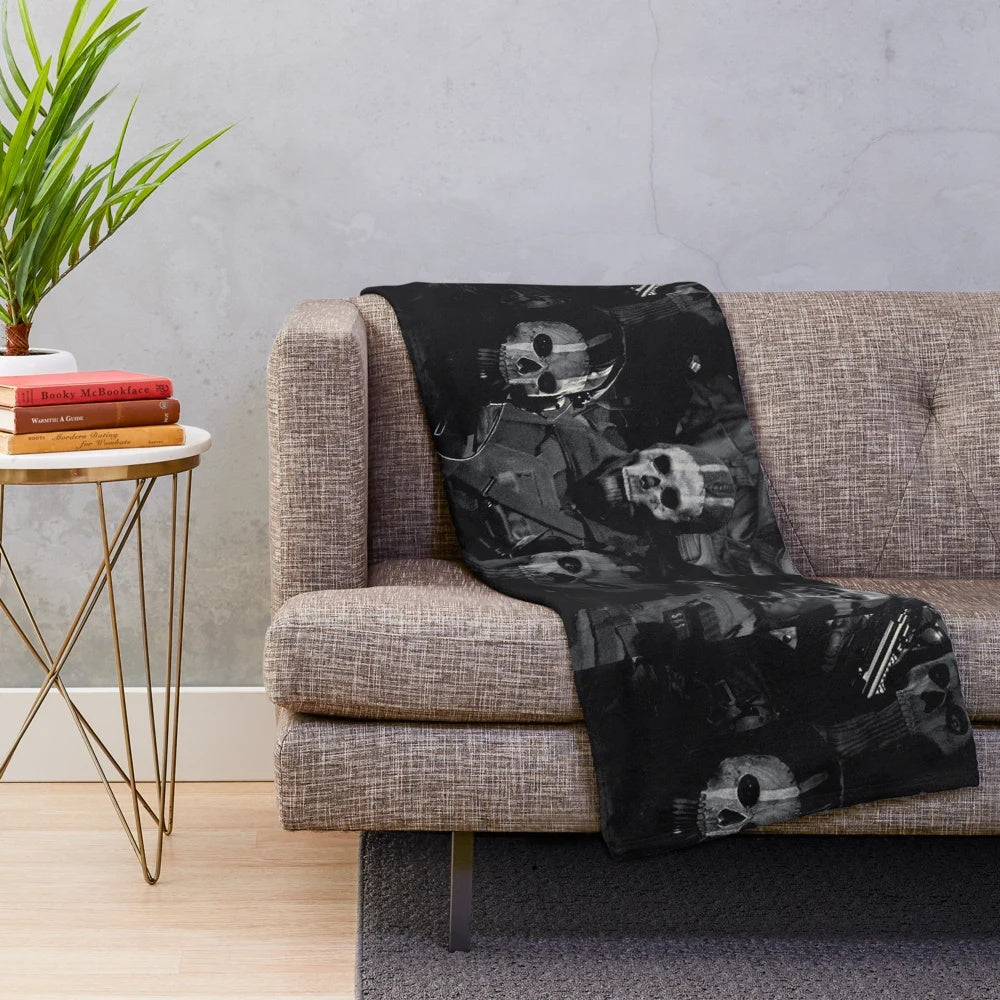 Simon Ghost Riley Plush Blanket, featuring the popular videogame character