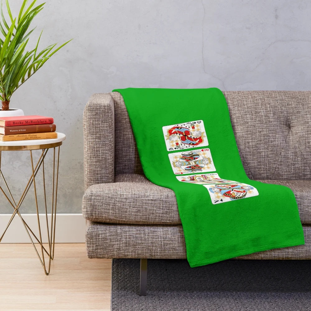 Fantastic 4 inspired plush blanket featuring Marvel superhero design
