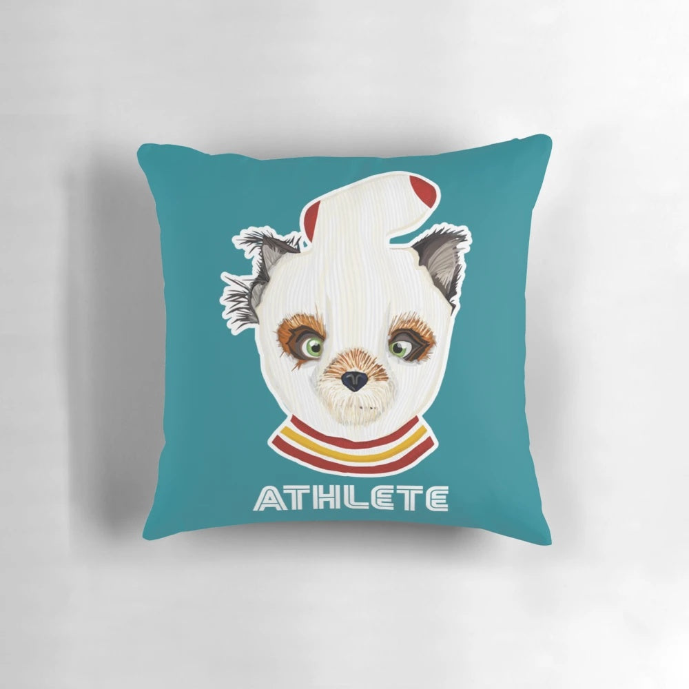 Fantastic Mr. Fox Ash Athlete Pillow featuring a character from the Wes Anderson movie