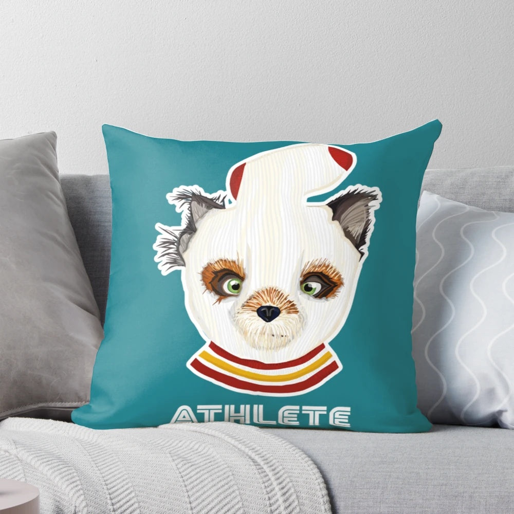 Fantastic Mr. Fox Ash Athlete Pillow featuring a character from the Wes Anderson movie