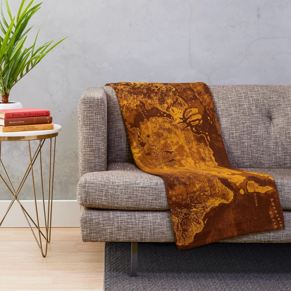 Dragon age fantasy plush blanket with inquisition and gaming design