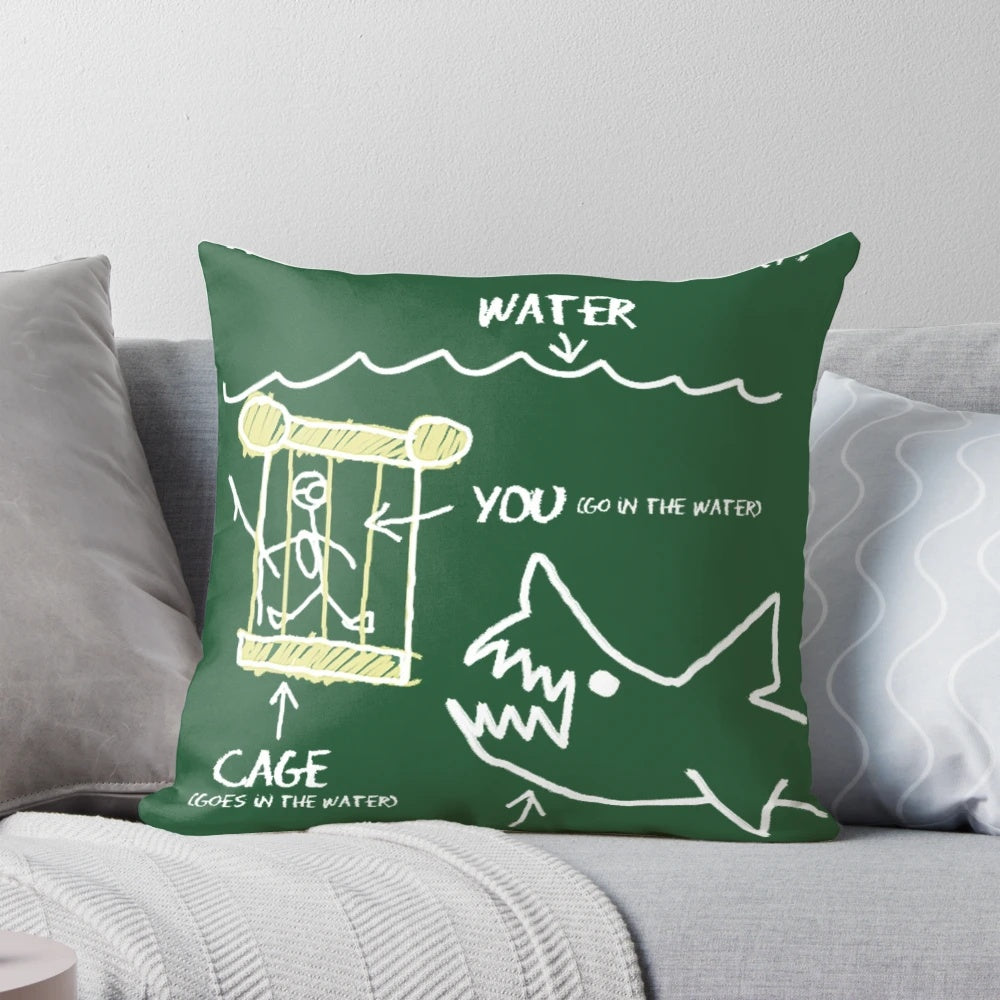 Farewell and Adieu Jaws Movie Pillow featuring classic quotes