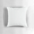 Farmhouse inspired ticking stripe accent pillow in sage green