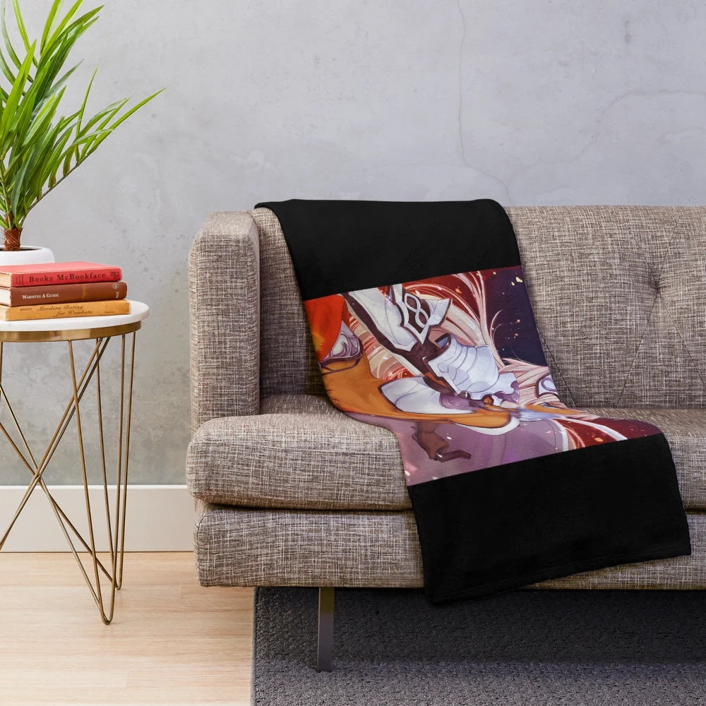Fate Grand Order inspired plush blanket featuring Oda Nobunaga style design