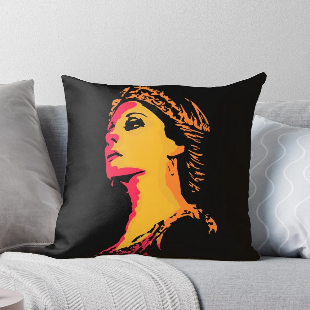 Fayrouz Lebanese Pillow featuring vintage Arabic music and style