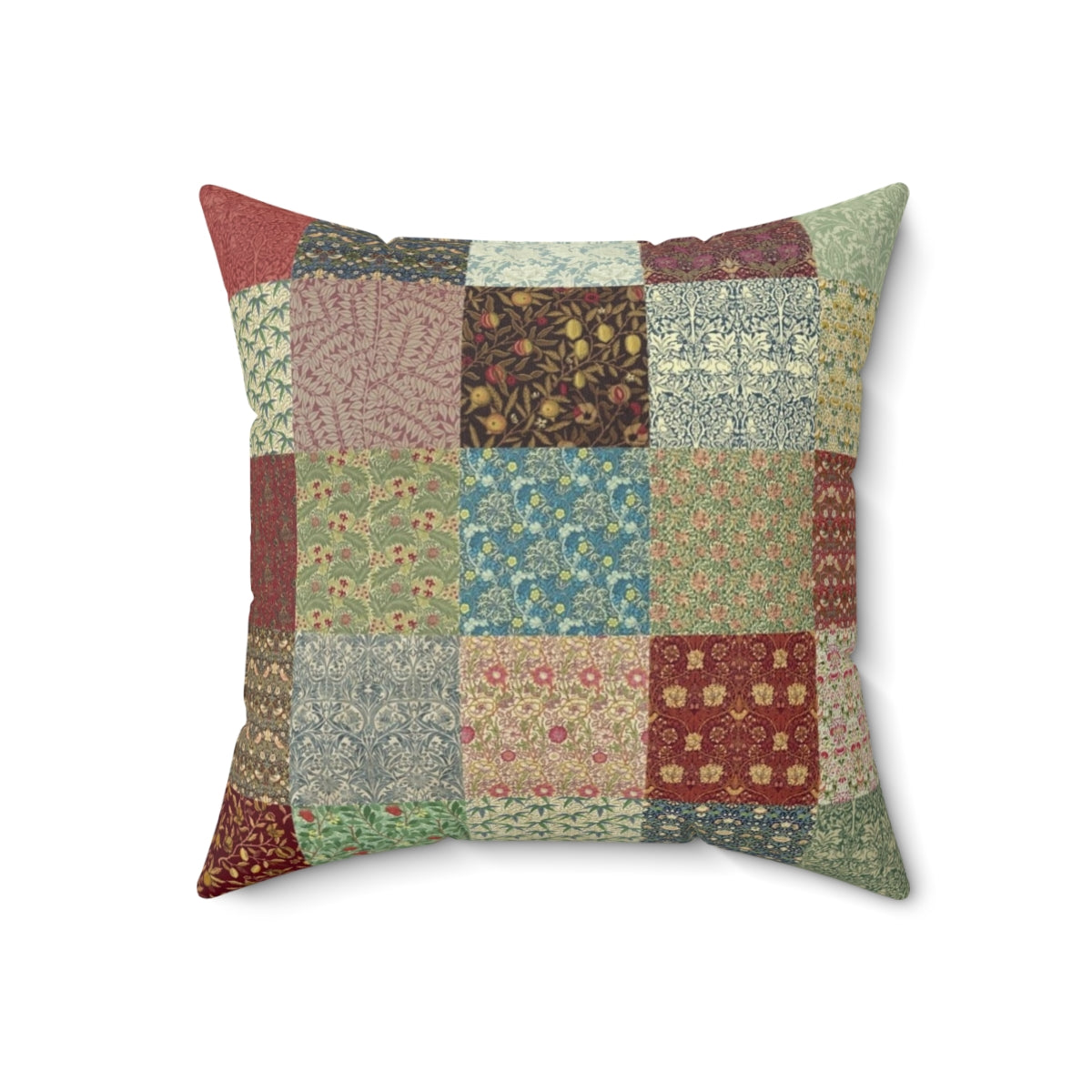 Vintage floral pattern pillow design inspired by the iconic works of William Morris