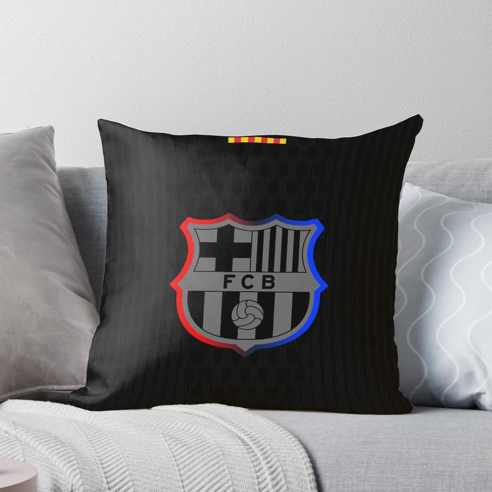 "Barca Away 2024-25 Black Pillow - Official Barcelona Football Club Merchandise"
