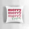 Feminist Christmas quote pillow with "Merry Resistmas" text and modern minimalist graphic design