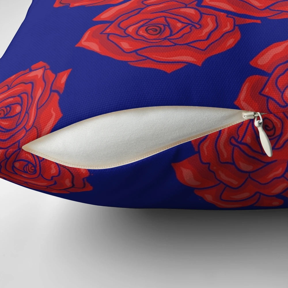 Decorative throw pillow with "Eve Was Framed" text and biblical Garden of Eden design, featuring feminist and Christian themes.