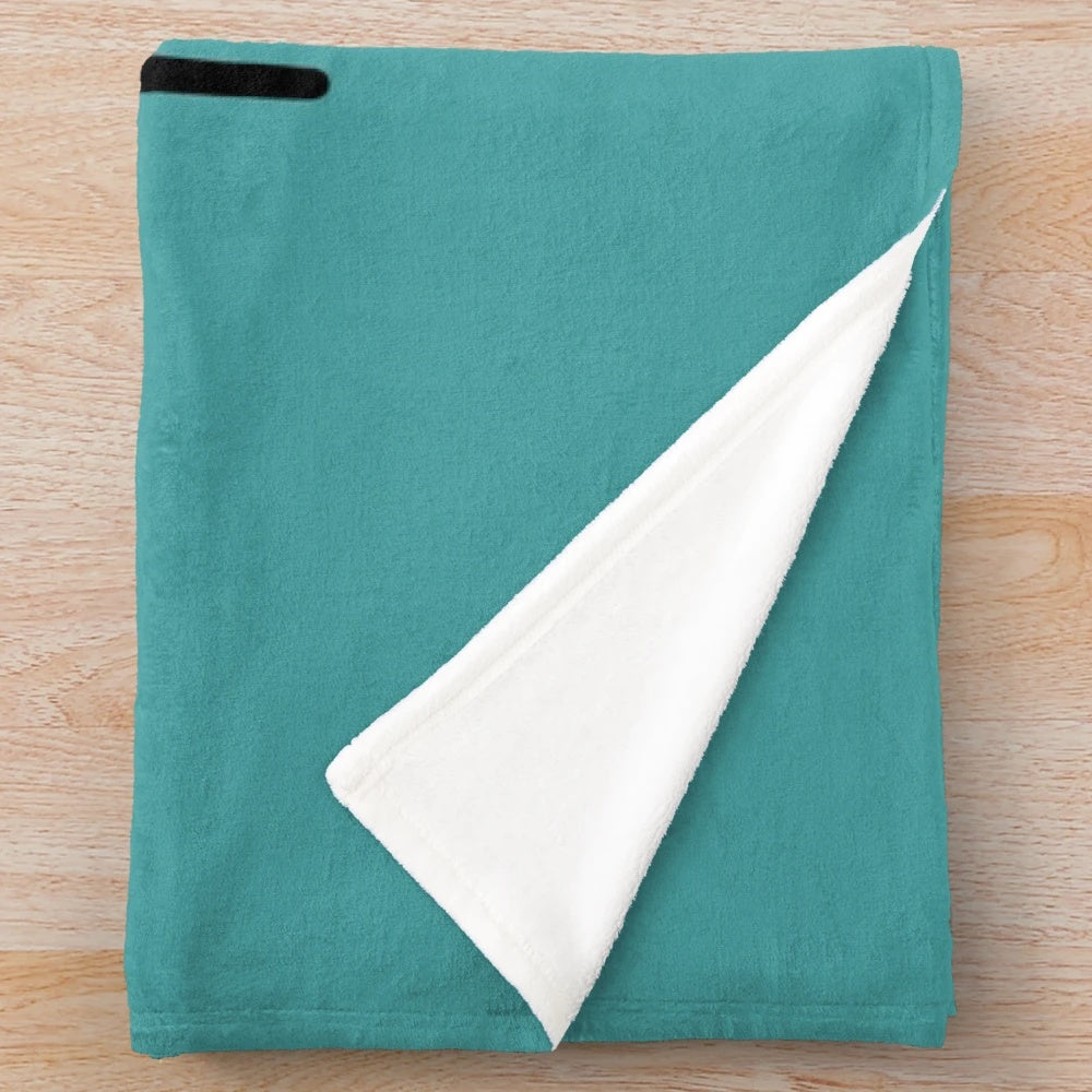Soft and cozy mermaid-themed plush blanket featuring a feminist message