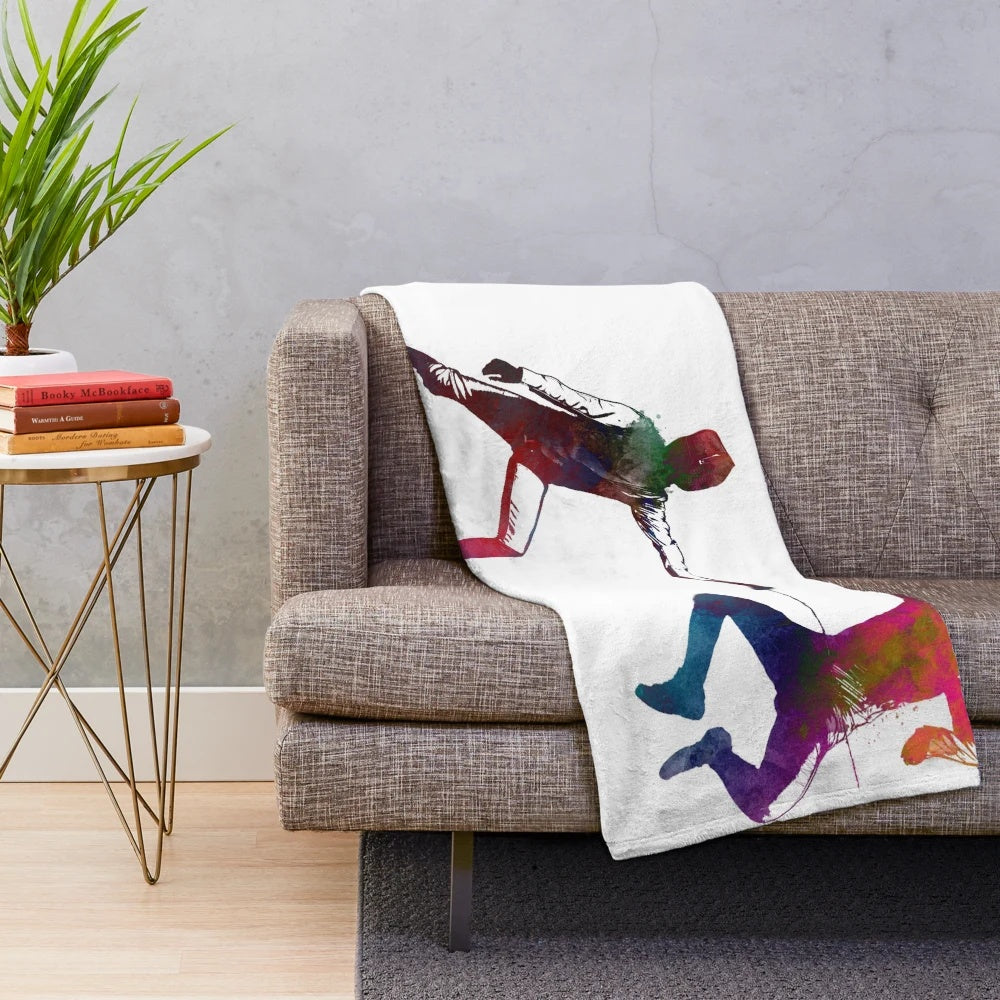 Fencing-themed plush blanket with a sporty design