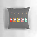Colorful Fender Telecaster electric guitar cartoon illustration printed on a soft, comfortable pillow for guitar and music lovers.