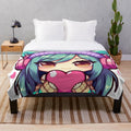 Feng Min plush blanket featuring a cute chibi-style design from the popular horror game Dead by Daylight