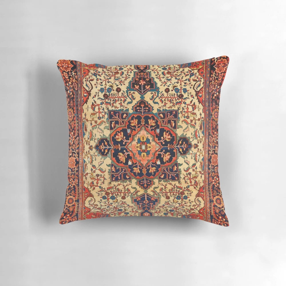 Ferahan Sarouk antique Persian rug inspired decorative throw pillow