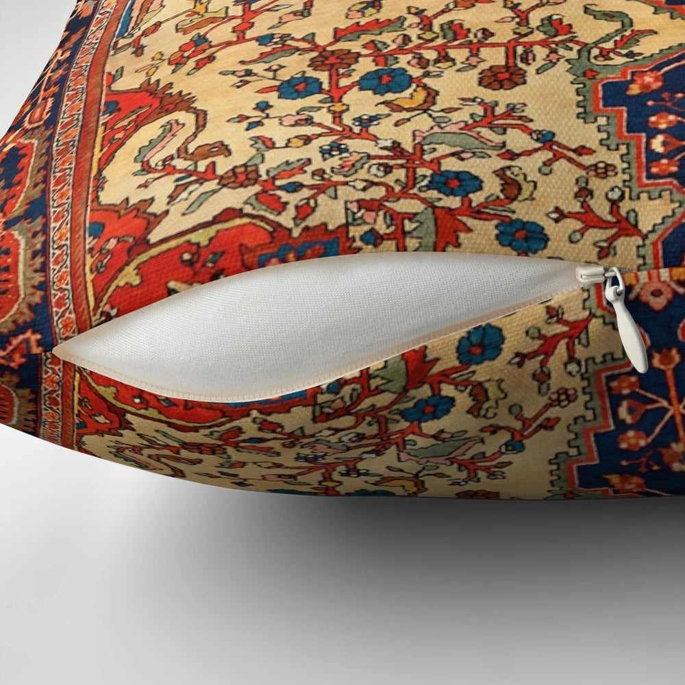 Ferahan Sarouk antique Persian rug inspired decorative throw pillow
