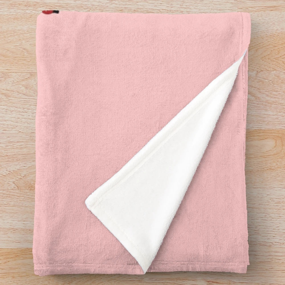 Plush blanket featuring a beauty salon and cosmetology-themed pattern with Christmas lights