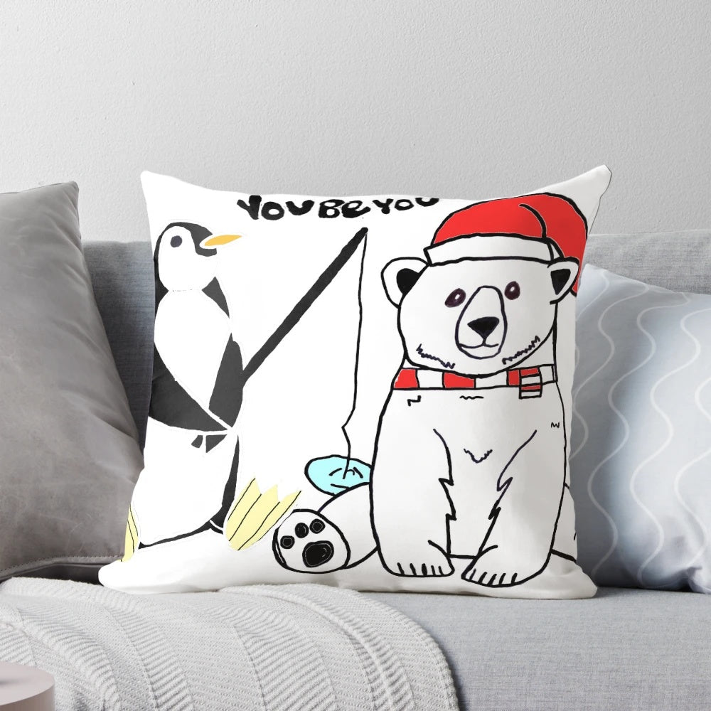 Festive Christmas 2024 Pillow with Seasonal Design