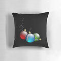 Vibrant Christmas balls decorative throw pillow with plush, cozy design