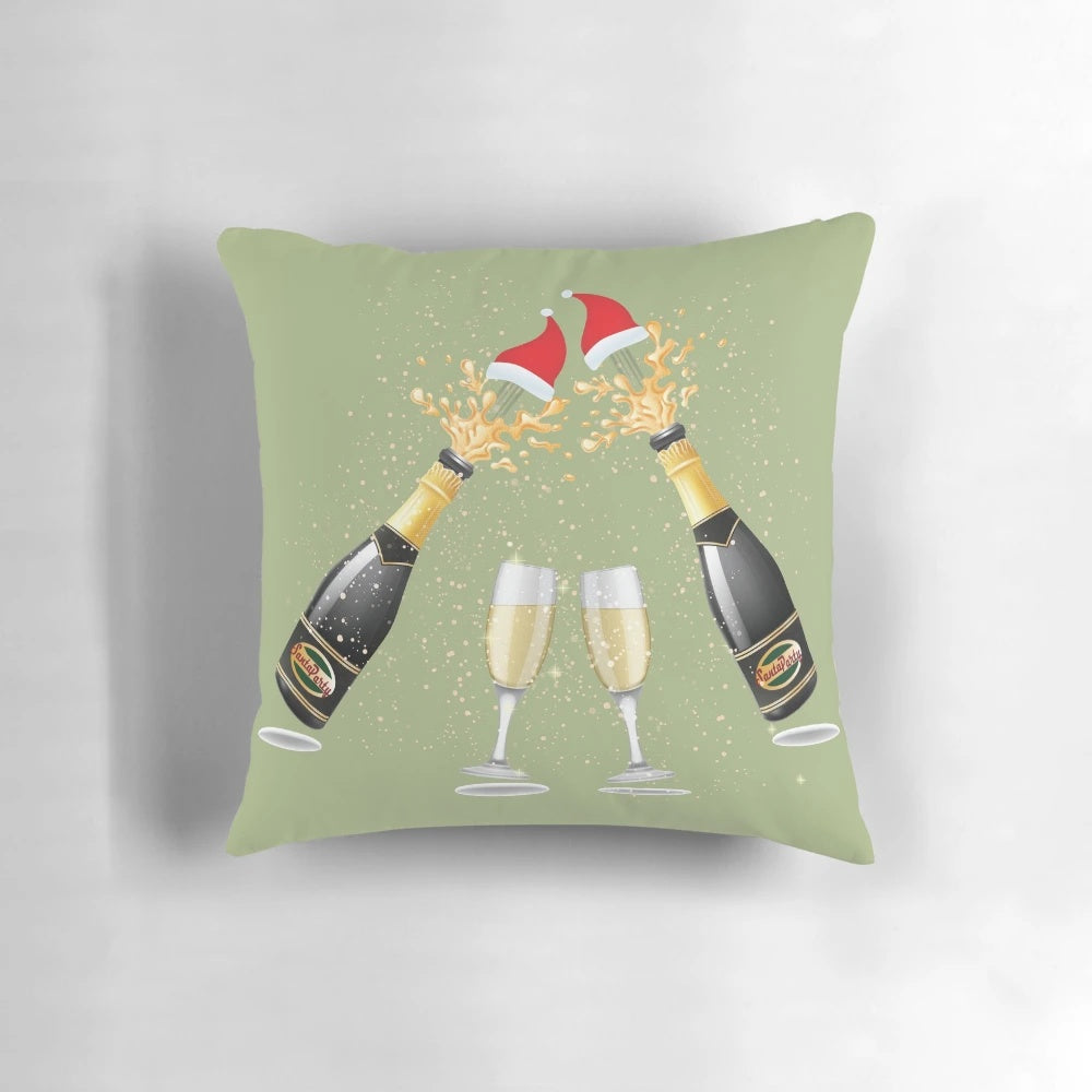 Cozy Christmas Cheers Pillow - Soft, Festive Holiday Decor