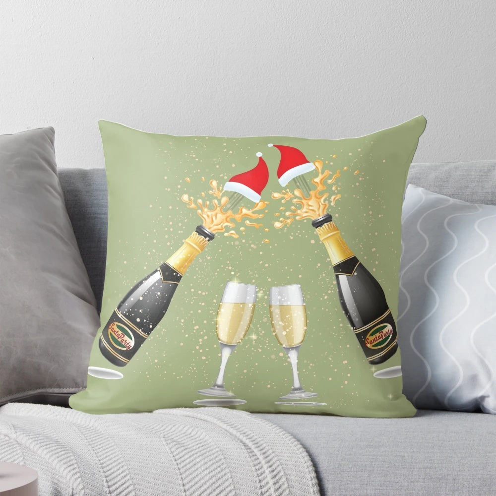 Cozy Christmas Cheers Pillow - Soft, Festive Holiday Decor