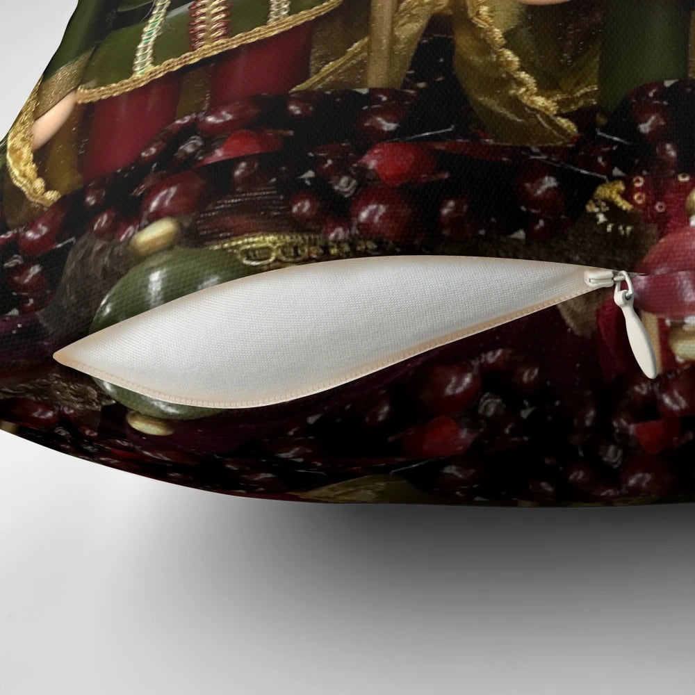 Christmas Nutcracker Soldier Trio Pillow, featuring three nutcracker soldier figures in a cozy holiday design.