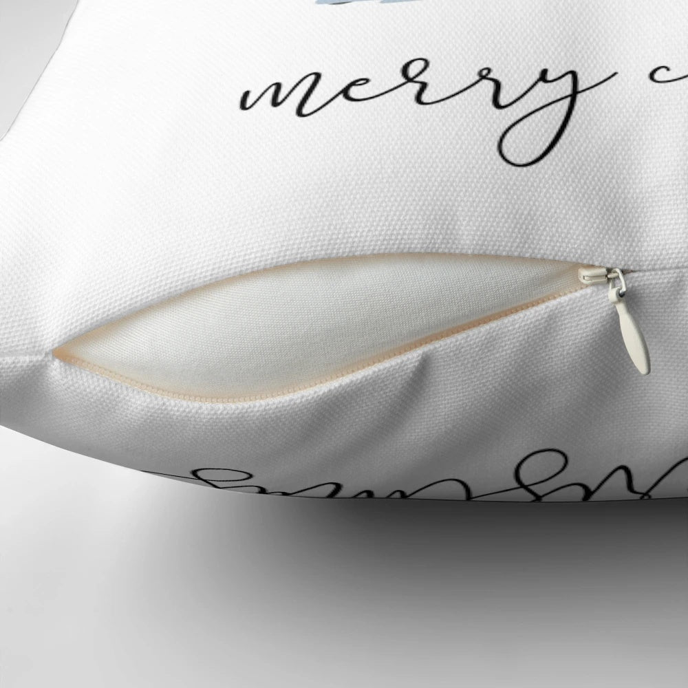 A cozy Christmas tree pillow set against a red car, creating a charming holiday scene.