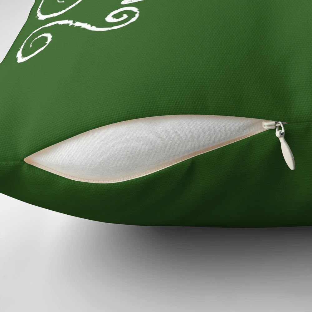 Decorative pillow featuring a quote from the movie "Christmas Vacation" with the characters Todd and Margo, designed by Kelly Design Company.