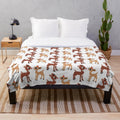 Classic Rudolph and Clarice Christmas plush blanket design by Graphic Love Shop