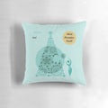 Vibrant, colorful gradient throw pillow featuring a Christmas tree design, perfect for celebrating a child's first Christmas.