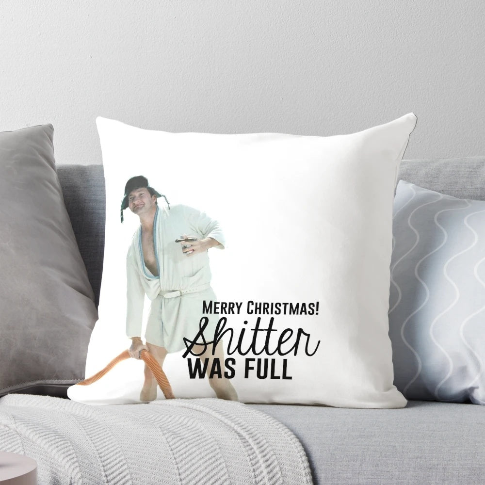 Cousin Eddie inspired Christmas pillow with a humorous design