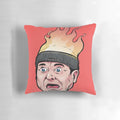 A cozy Christmas pillow featuring the iconic "Home Alone" characters and holiday theme